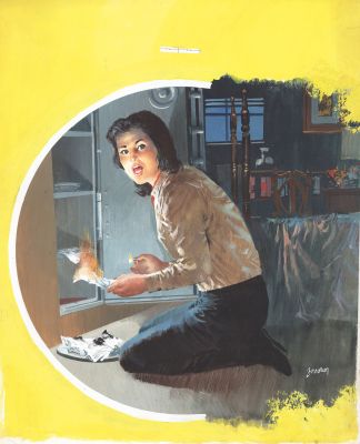 Carlo Jacono | Copertina Il Giallo Mondadori n. 1050 “La Tigre dormiva” (Dominic Devine) | Tavole Originali