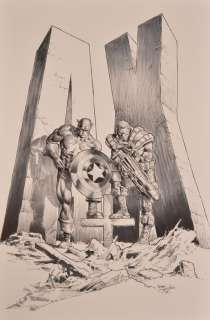 Deodato Jr Mike | A+X - Illustration originale de la variante de couverture du Comics "A+X", Issue 1 - (2012) | Catawiki