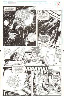 Jim Amash, Manny Galan - transformers: generation 2 #10 p. 4 - warworld battle - 1994 signed