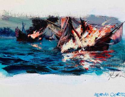 Follet, René | Follet, René - Dessin original - Les Conquérants de la terre - (1974) | Catawiki