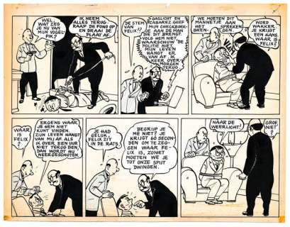 Tillieux, Maurice | Tillieux, Maurice - Originele, halve pagina - Félix - Félix keerde niet terug - (1952) | Catawiki