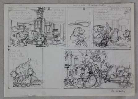 Hanco Kolk | Hanco Kolk - Originele schets - Gilles de Geus - De Batavia (8a) - Definitieve versie - A4 formaat - (1989) | Catawiki