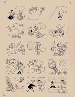 Bob de Moor | Bob de Moor - Grote originele pagina - Monsieur Tric / Meester Mus - Vliegles - Page volante - (1955/1956) | Catawiki