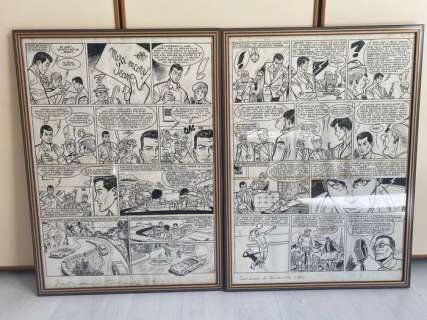 Reding, Raymond / Graton, Jean | Reding, Raymond / Graton, Jean - 2x Planche originale - Jari T2 - Jari dans la tourmente + album - (1958) | Catawiki