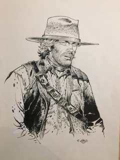 Girod, Thierry | Girod, Thierry - Dessin original - Couverture - Durango T16 - Le Crépuscule du vautour - (2017) | Catawiki