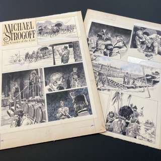 Font, Alfonso | Font, Alfonso - 2x Original page - Michael Strogoff - The Race - (1973) | Catawiki