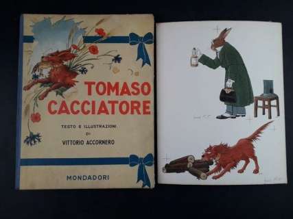 Vittorio Accornero | Vittorio Accornero - Tomaso Cacciatore - illustrazioni originali - Page volante - (1950) | Catawiki