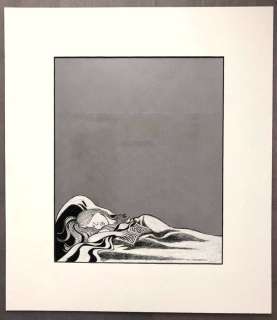 Yslaire (Bernard Hislaire) | Hislaire, Bernard - Bidouille et Violette / Frommeltje en Viola - Originele tekening - Slapende Viola / Violette dormant - Gemengde techniek (Mixed media) - Page volante - (1978/1980) | Catawiki