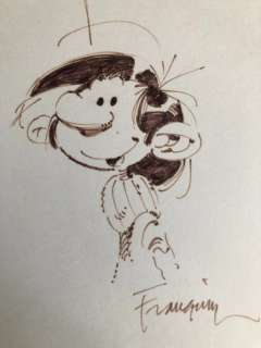 André Franquin | Franquin - Originele opdrachttekening Guust Flater (jaren ’70) | Catawiki