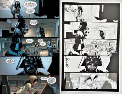 Salvador Larroca | Star Wars - Original Digital art - Darth Vader 3 pg 20 Dr Aphra 1st Appearance - Page volante - Exemplaire unique - (2015) | Catawiki