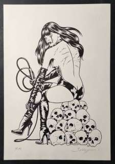 Roberto Baldazzini | R. Baldazzini - illustrazione originale "Mater Morbi" cm 33x48 - Page volante - Exemplaire unique | Catawiki
