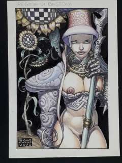 Luigi Di Giammarino | Luigi Di Giammarino - Tarocchi Erotici: Regina di Bastoni - Illustrazione Firmata e Datata - Page volante - (2002) | Catawiki