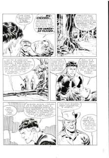 Roberto Diso | Mister No n. 144 - 3x R.Diso - Tavole Originali "La Foresta dei Mutanti" - Page volante - Exemplaire unique - (1987) | Catawiki