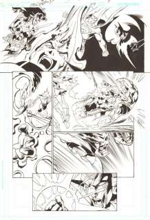 Art Thibert, Mark Bagley - Trinity #49 P.4 - Superman, Batman, Wonder Woman, & Despero - 2009 Signed By Mark Bagley
