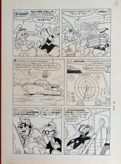 Luciano Gatto | Topolino #1011 pag-19 - L. Gatto - tavola originale â€œPaperino e le 20mila beghe sotto i mariâ€ - Page volante - (1975) | Catawiki