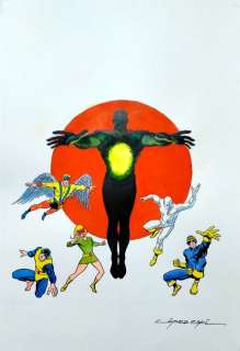 Lã³Pez Espã­, Rafael | LÃ³pez EspÃ­, Rafael - Dibujo original - RecreaciÃ³n de portada de X-men espaÃ±a - (2020) | Catawiki