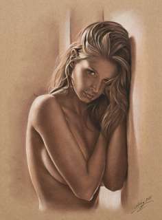 Denis Prenzel | Denis Prenzel - Original drawing - Pin-up - Debbie - Size: 30 x 40 cm. | Catawiki