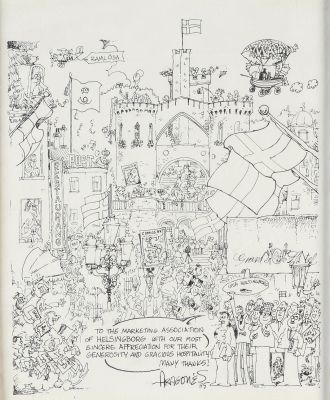 SERGIO ARAGONES. Marker drawing. Comics 85, Helsingborg. Signed. Art - Drawings | Auctionet