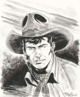 Fabio D’agata | Tex - Fabio D’Agata - disegno originale "Kit Willer" - Page volante - Exemplaire unique (2019) | Catawiki