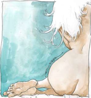 Size: 21 X 29 Cm - Signed | Bleda, Sergio - Original painting - Blue | Catawiki