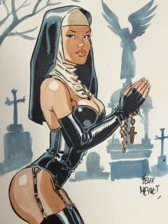 Meynet, Félix | Meynet, Félix - Dessin original couleur - Gothique | Catawiki