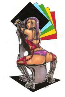 Thibault Colon de Franciosi (Thib) | Thib - Dessin original en couleur - Pin-up sexy - Format: 21 x 29,7 cm. - (2015) | Catawiki