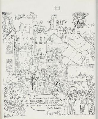 SERGIO ARAGONES. Ink drawing. Comics 85, Helsingborg. Signed. Art - Drawings | Auctionet