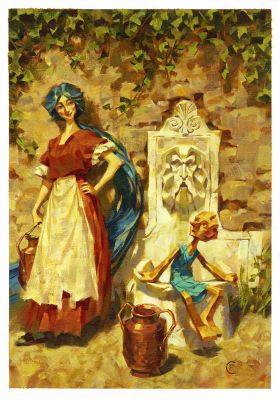 Corli, Francesco | “Le Avventure di Pinocchio – Storia di un Burattino” – illustrazione 33 | Cart Gallery