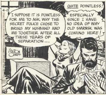 91: Caniff Steve Canyon 4/13/50 original comic art | Russ Cochran