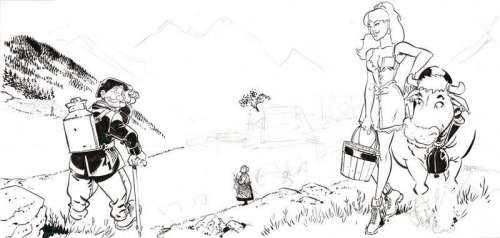 Meynet. Illustration originale Fanfoué | BDEnchères