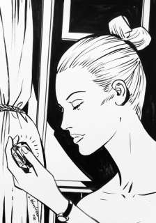 Giorgio Montorio | Diabolik - G. Montorio - illustrazione originale â€œEva Kantâ€ - firmata - Page volante - (2020) | Catawiki