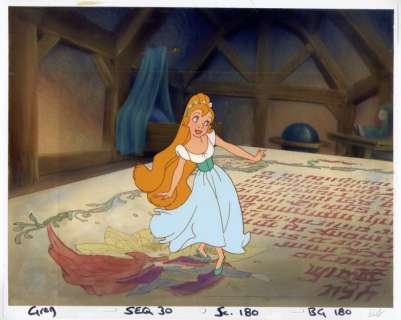 Don Bluth | Sullivan Bluth - Promotion cel + Copy Background - Thumbelina - Exemplaire unique - (1994) | Catawiki