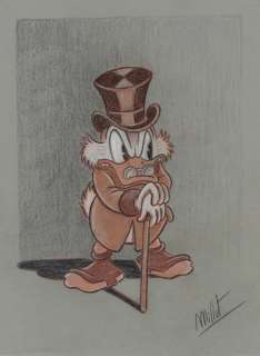 Millet | Scrooge McDuck - Millet - Original Drawing - DIN A3 - EO | Catawiki