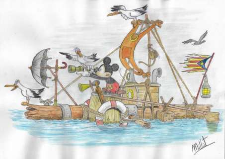 Millet | Millet - Original Drawing - Mickey Mouse - Size: 42 x 30 cm. | Catawiki
