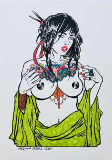 Cristina Fabris | Cristina Fabris - illustrazione originale china e Pantone - firmata - Page volante (2021) | Catawiki