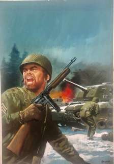 Carlo Jacono | Guerra - Copertina - Panzer Attack - Tecnica: tempera su cartoncino - (1970) | Catawiki