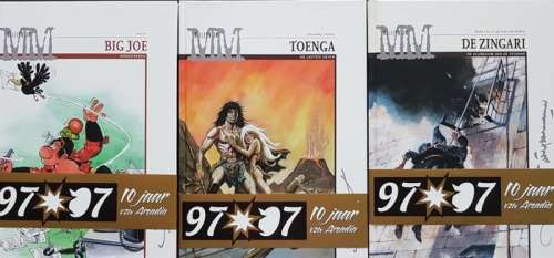 Malik, Follet En Aidans | 10 Jaar Arcadia Jubileumuitgaven - Big Joe (met originele tekening in kleur door Malik) + de Zingari + Toenga - Cartonné - (2007) | Catawiki