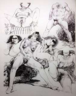 Riccardo Mannelli | Riccardo Mannelli - Original page - ’Blue’ - Size: 33 x 48 cm. - (1996) | Catawiki