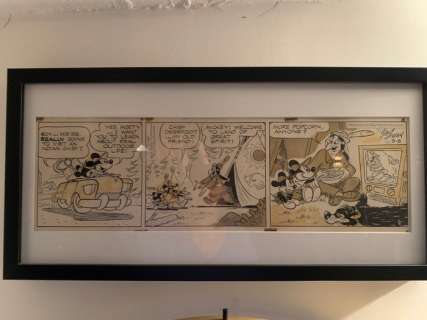 Gottfredson, Floyd - Size: 47 X 14 Cm | Gottfredson, Floyd - Original strip - Mickey Mouse - Mickey and Morty visit Chief Deerfoot - (1958) | Catawiki
