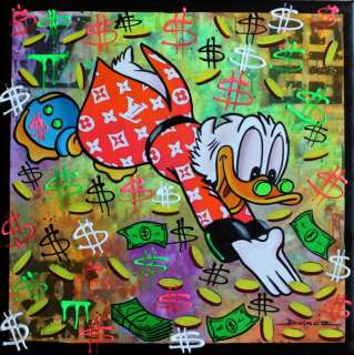 Brisan Gabriel | Brisan Gabriel - Original painting - Happy Scrooge McDuck - Size: 50 x 50 cm. - (2021) | Catawiki