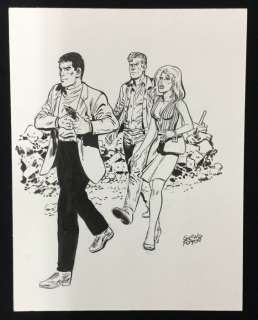 Gérald Forton | Bob Morane - Dessin original Ã  l’encre de chine - signé - Page volante | Catawiki