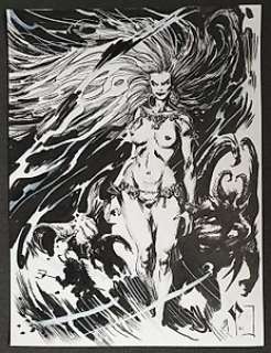 Pontet, Cyril | Pontet, Cyril - Dessin original - Les Chroniques de la lune noire - Succube - (2015) | Catawiki