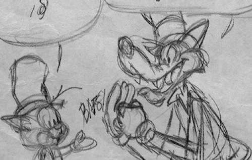 Ed Van Schuijlenburg | Ed van Schuijlenburg - - Originele tekening - De Grote Boze Wolf (1972) | Catawiki