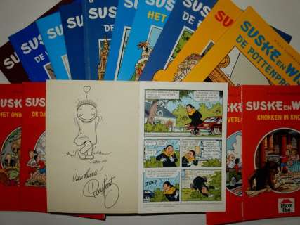 Willy Vandersteen / Paul Geerts + Studio | Suske en Wiske - Lot 1 van 15 reclame-albums - Met 15 opdrachttekeningen - Broché - EO - (1990/2007) | Catawiki