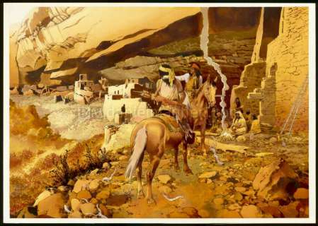 Christian Rossi - Illustration originale inédite, "Cliff Palace"