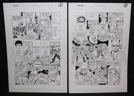 Bob McLeod, George Perez - new titans #52 pgs. 2 & 3 - la - early robin jason todd death acknowledgement - 1989