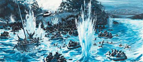 TOM RYAN WWII water-side fight scene.