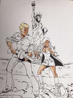 Meynet, Félix | Meynet, Félix - Dessin original couleur - Hommage Ã  Luc Orient | Catawiki