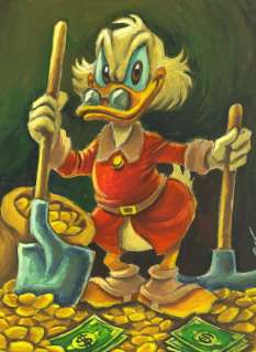 Joan Vizcarra | Uncle $crooge Gold Rush - Original Painting - Joan Vizcarra - Acrylic Art | Catawiki