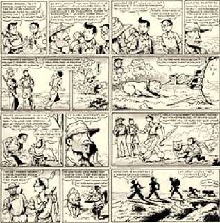 Breysse, Frédéric-Antonin | Oscar Hamel et Isidore / Oscar en Isidoor - Originele pagina (p.40) - L’oncle du Tchad / De Geheimzinnige Gids - (1949) | Catawiki